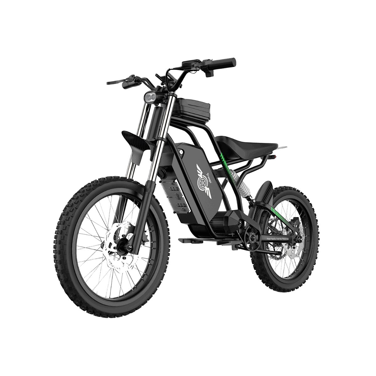 Freego Nova 3 powerful dirt eBike, transparent background