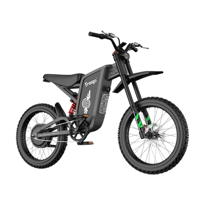 Bicicleta eléctrica todoterreno Freego X2 Pro, vista de tres cuartos orientada hacia la derecha